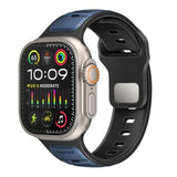 Durable Two-Toned Silicone Sporty Watch Band - Blue