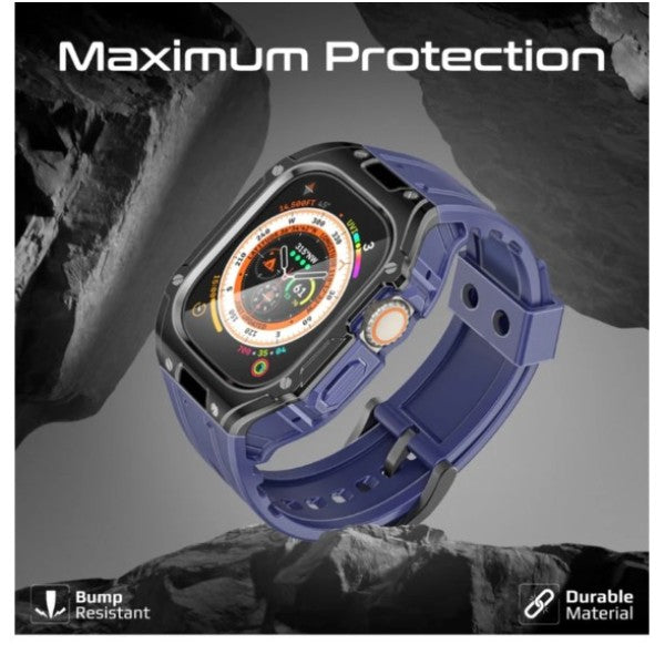 PROMATE Durable Protection Watch Case with TPU Watch Band - 49mm / Blue - GulfStore.com