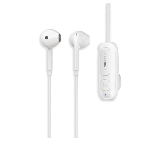 Promate Clip-On High Fidelity Wireless Dynamic Earphones, White