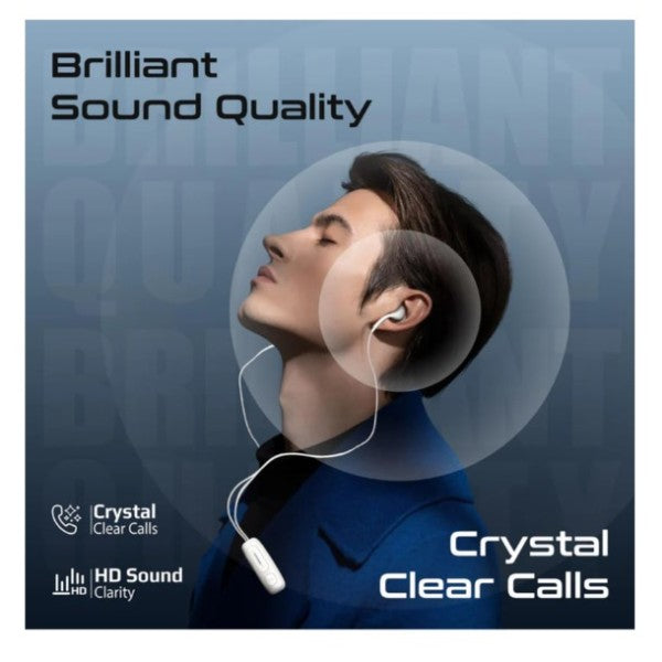 Promate Clip-On High Fidelity Wireless Dynamic Earphones, White