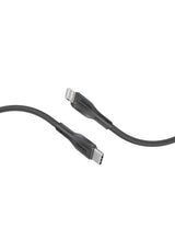 PROMATE XCord-CI.Black Super-Flexible 27W USB-C to Lightning Cable • 3A Standard Charging • 10000+ Bend Lifespan