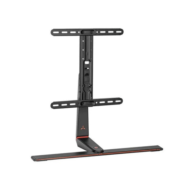 Twisted Minds RGB Lighting Gaming Tabletop TV Stand, Swivel Ability, Detachable Extension Plate, Height Adjustable, Black