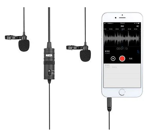 BOYA BY-M1DM DUAL OMNI-DIRECTIONAL LAVALIER MIC
