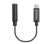Boya BY-K4 6CM 3.5MM FEMALE TRRS TO MALE TYPE-C ADAPTER CABLE