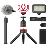 مجموعة BOYA BY-VG350 SMARTPHONE VLOGGER PLUS مع BY-MM1 وميكروفون وإضاءة LED وملحقات