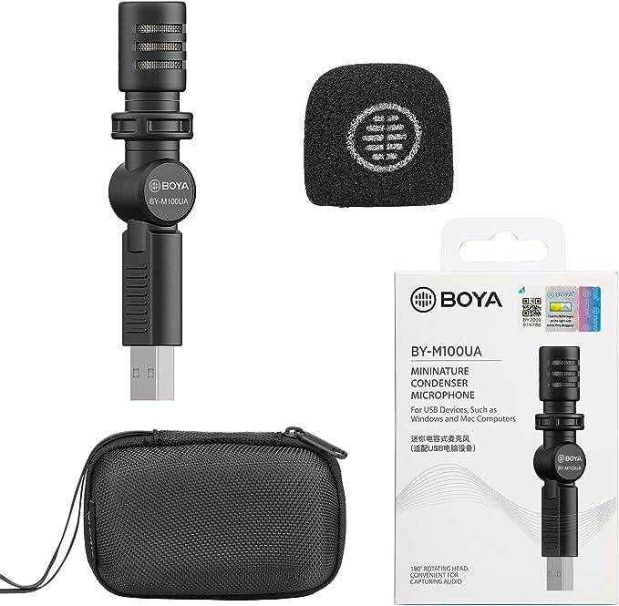Boya BY-M100UA ULTRACOMPACT CONDENSER MICROPHONE WITH USB TYPE-A CONNECTOR