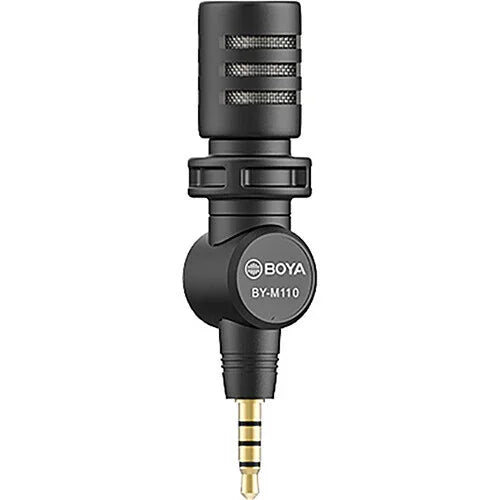 Boya BY-M110 , Miniature Condenser Microphone with Plug & Play 3.5mm TRRS