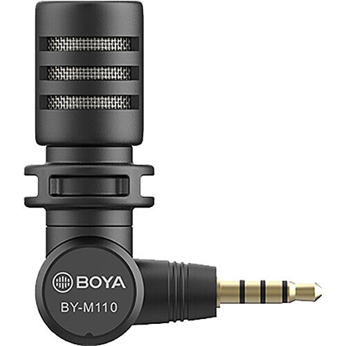 Boya BY-M110 , Miniature Condenser Microphone with Plug & Play 3.5mm TRRS
