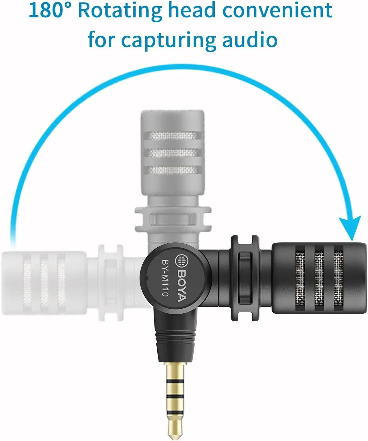 Boya BY-M110 , Miniature Condenser Microphone with Plug & Play 3.5mm TRRS