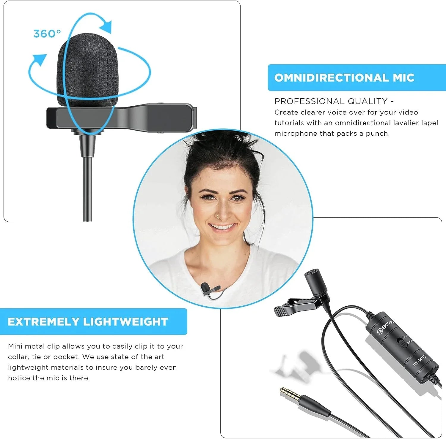 Boya Universal Lavalier Microphone - BY-M1S