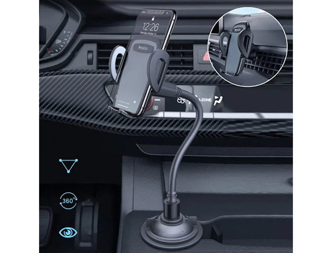 Choetech Yesido C112 Car Cup Holder For All Smart Phones