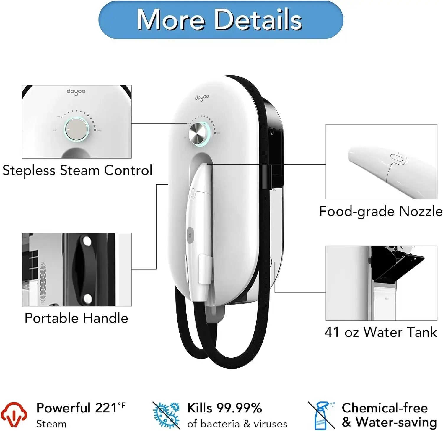 DAYOO Steam Cleaner & Dishwasher |Portable Steam - GulfStore.com
