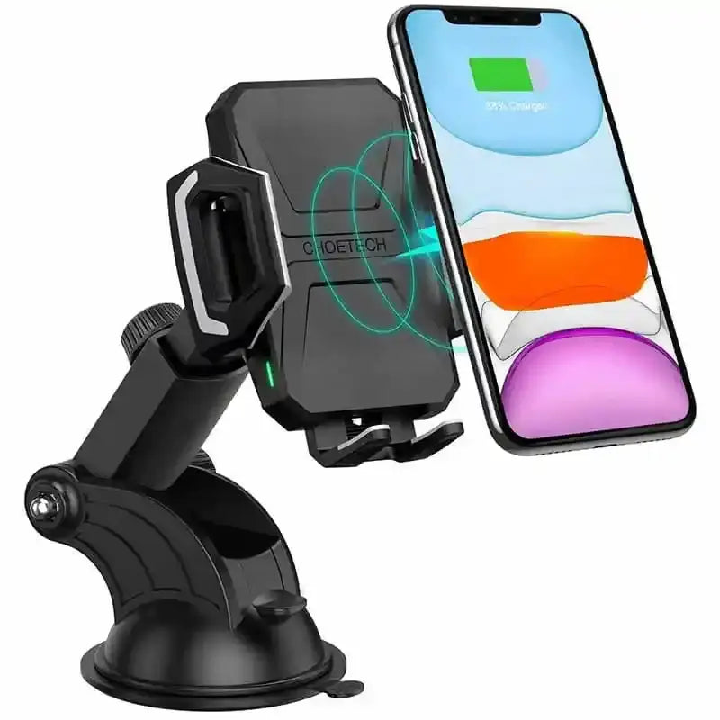 Choetech Fast Wireless Charging Car Dock 10W T521-S – Black - GulfStore.com