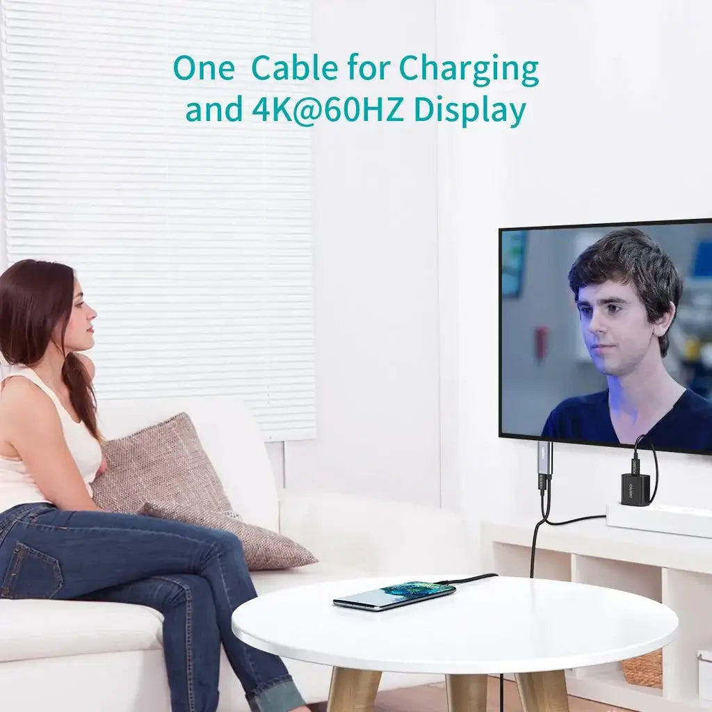 Choetech USB-C to HDMI Cable with PD Charging XCH-M180GY - GulfStore.com