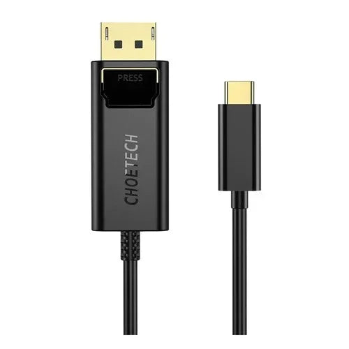 كابل Choetech USB-C إلى DP (محول منفذ العرض) PVC بطول 1.8 متر XCP-1801BK