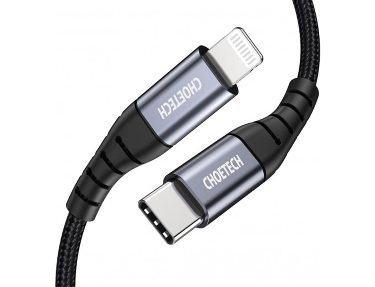 Choetech MFI 1.20MM Lightning to USB C PD Cable IP0039 - Black