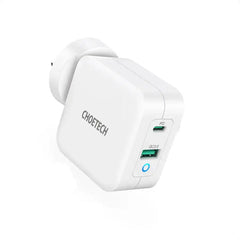 Choetech , Charger 65W Dual USB C Port GaN - White , PD8002 UK - GulfStore.com