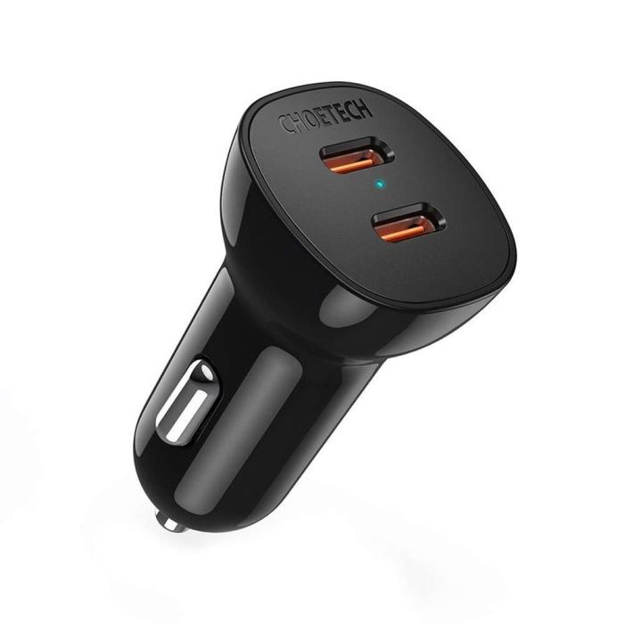 Choetech , TC0008-BK 40W Dual USB C Port Car Charger - Black