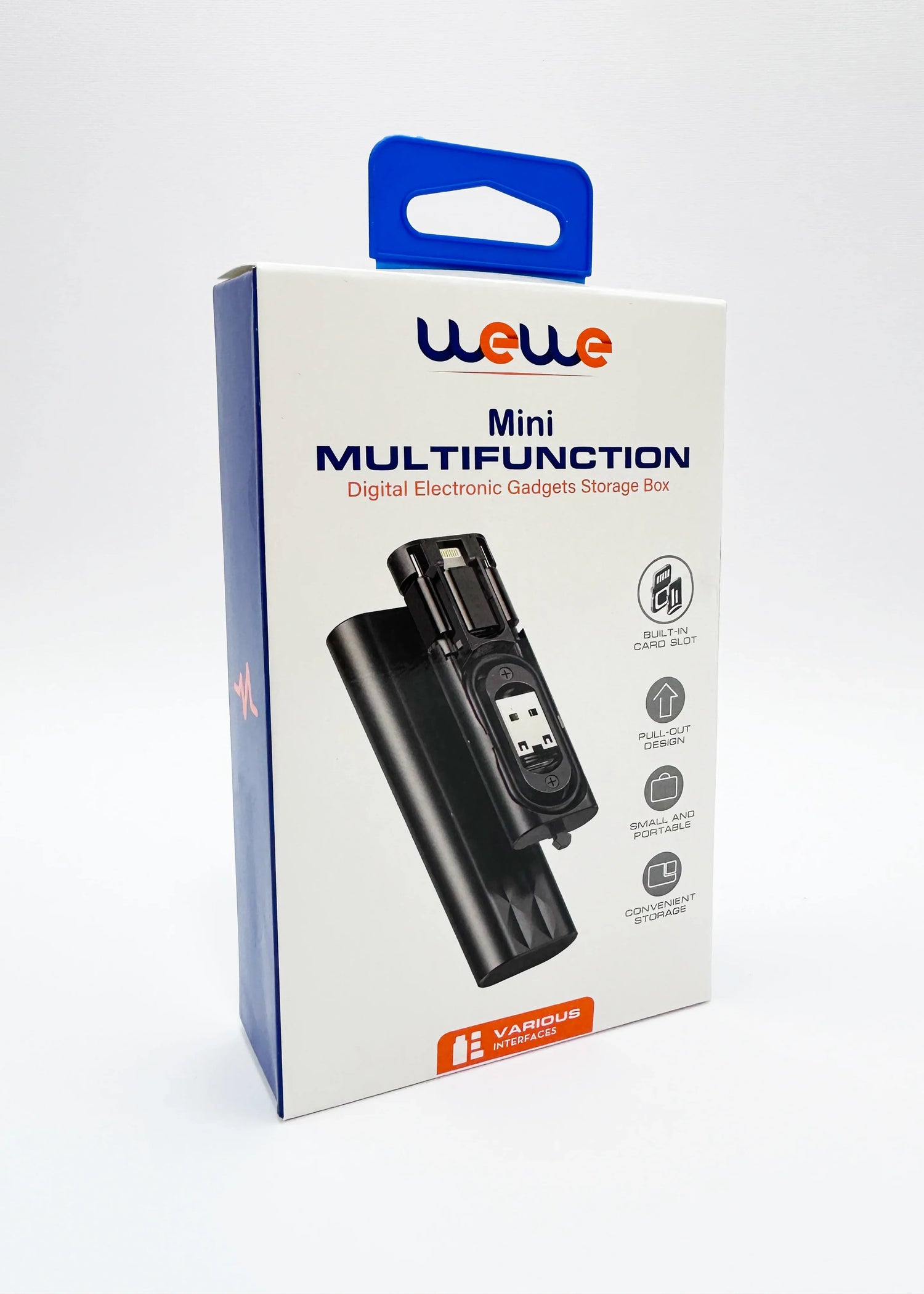 WEWE , MINI MULIFUNCTION , DIGITAL ELECTRONIC GADGET STORAGE BOX , AD-001