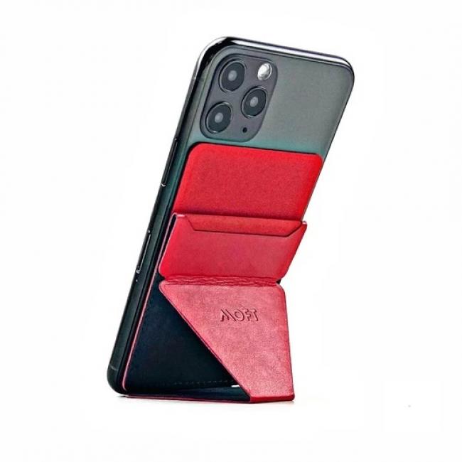 موفت - حامل هاتف  مع حامل بطاقات - أحمر MS007S-1-RDBK