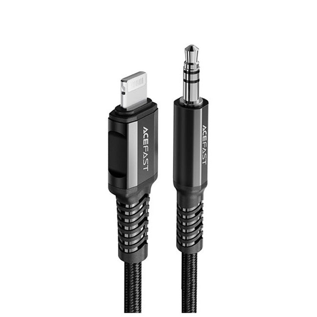 Acefast C1-06 Lightning To 3.5Mm Aluminum Alloy Audio Cable,1.2 M – Black