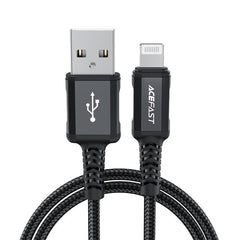AceFast | 15890 | C4-02 | Usb A To Lightning Aluminum Alloy Charging Data Cable(1.8M) | Black - GulfStore.com