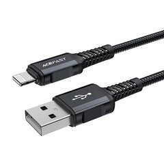 AceFast | 15890 | C4-02 | Usb A To Lightning Aluminum Alloy Charging Data Cable(1.8M) | Black - GulfStore.com