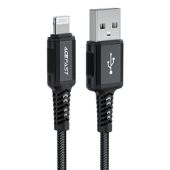 AceFast | 15890 | C4-02 | Usb A To Lightning Aluminum Alloy Charging Data Cable(1.8M) | Black - GulfStore.com
