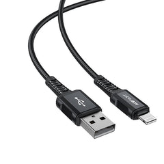 AceFast | 15890 | C4-02 | Usb A To Lightning Aluminum Alloy Charging Data Cable(1.8M) | Black - GulfStore.com