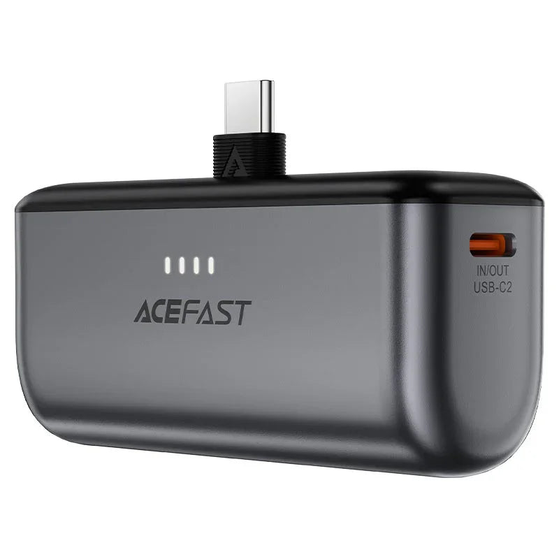 AceFast | 17673 | M9 | 5000 PD20W Capsule Power Bank Type C | Black