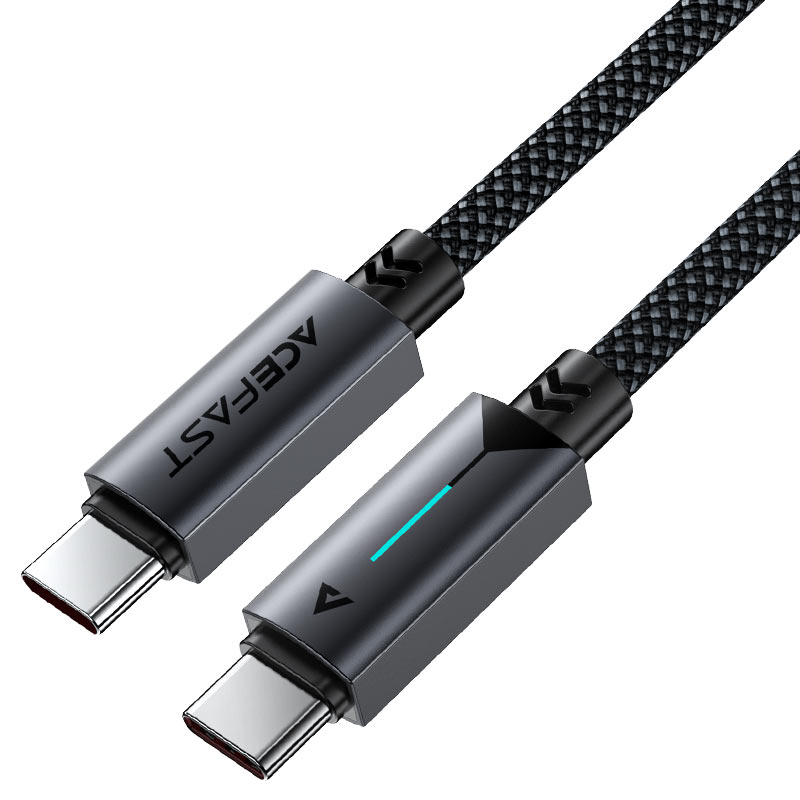 AceFast | 18476 | C19-03 | كابل شحن سريع USB C إلى USB C بقوة 60 واط | أسود