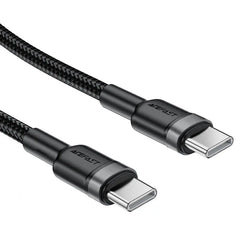 AceFast |19354 | C22-03 USB-C To USB-C Aluminum Alloy Charging Data Cable | 1.2 M | Black - GulfStore.com