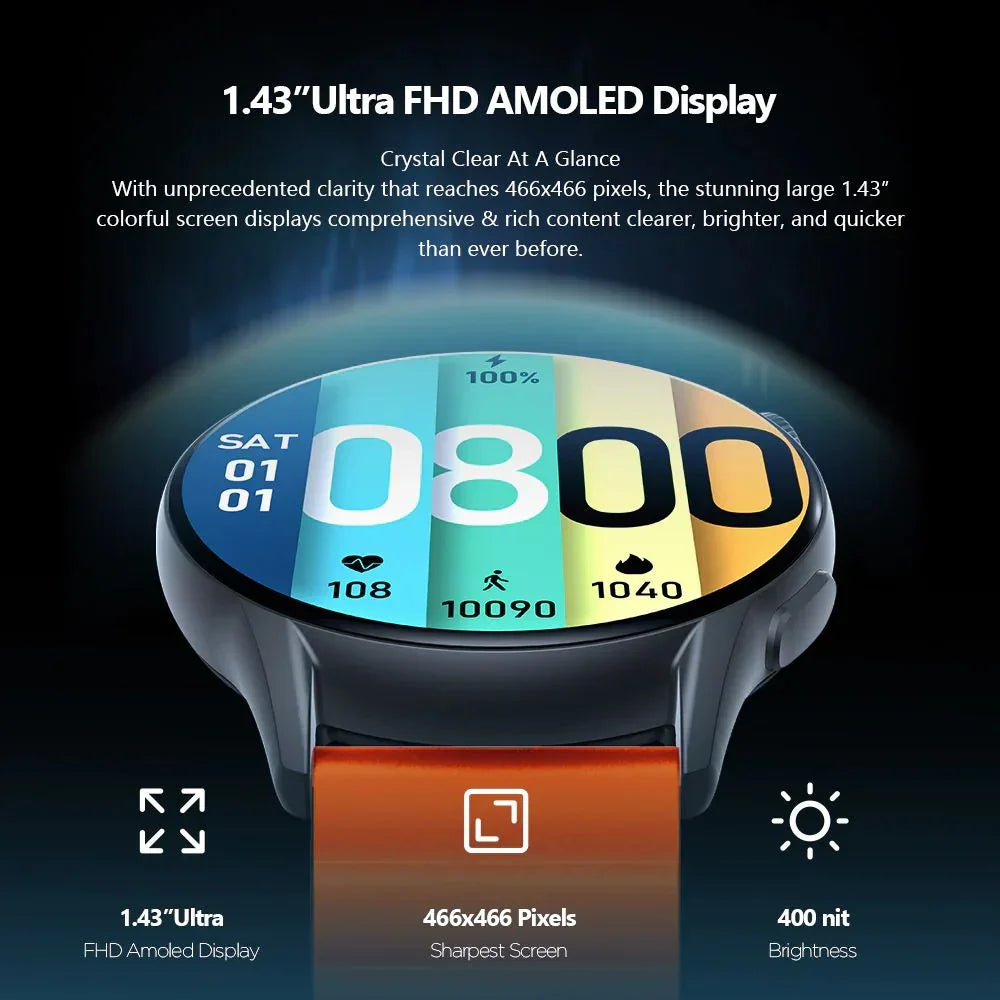 Mi-KIESLECT,Mi- KR PRO,KIESLECT  CALLING WATCH  Kr Pro Stable Bluetooth Calls 1.43