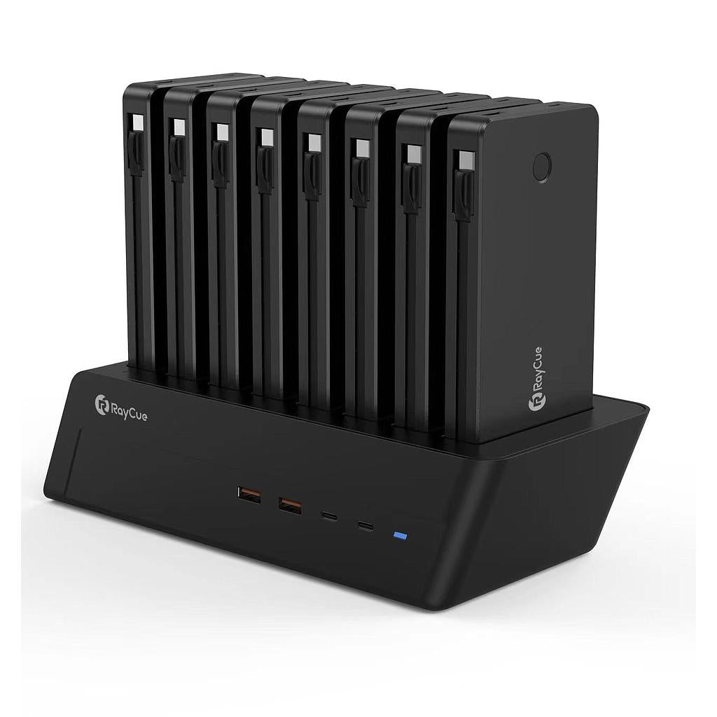 Raycue | PB001 | Raycue BoostDock 8 in 1 Charging Station Combo with 8*10000mAh PD20W Power Bank-UK