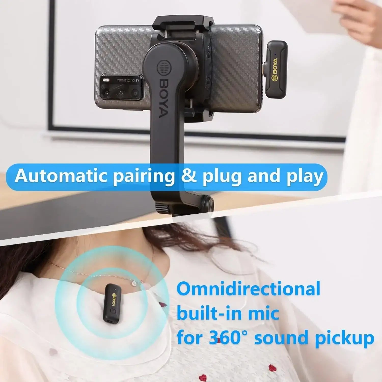 Boya BY-WM3T2-U1 , WIRELESS MICROPHONE SYSTEM COMPATIBLE ANDROID DEVICES - GulfStore.com