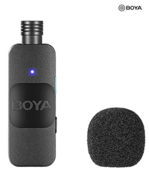 BOYA Smallest 2.4Ghz Wireless Microphone with Lightning connector for iOS device (2TX+1RX) - Black