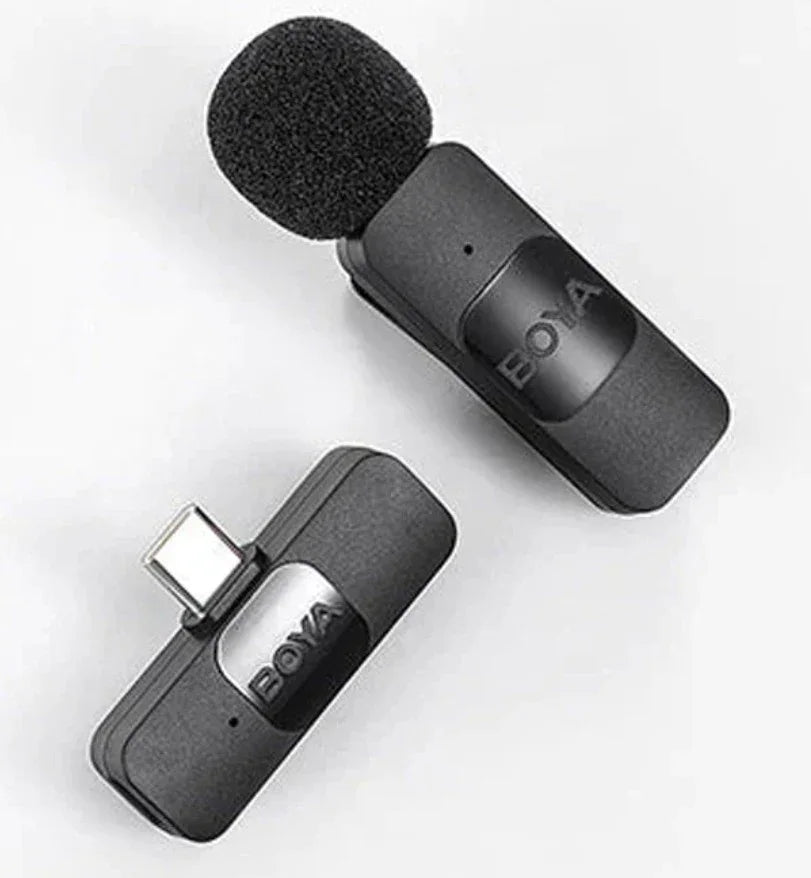 BOYA Smallest 2.4Ghz Wireless Microphone for Type-C device (1TX+1RX) - Black BY-V10