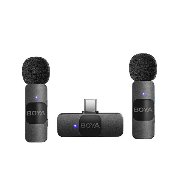 BOYA 2.4GHz Wireless Microphone System for Type-C device (2TX+1RX) BY-V20