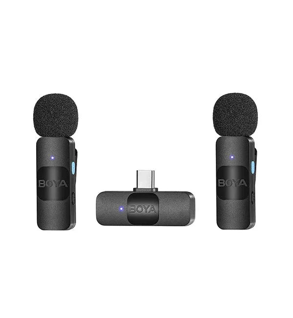BOYA 2.4GHz Wireless Microphone System for Type-C device (2TX+1RX) BY-V20
