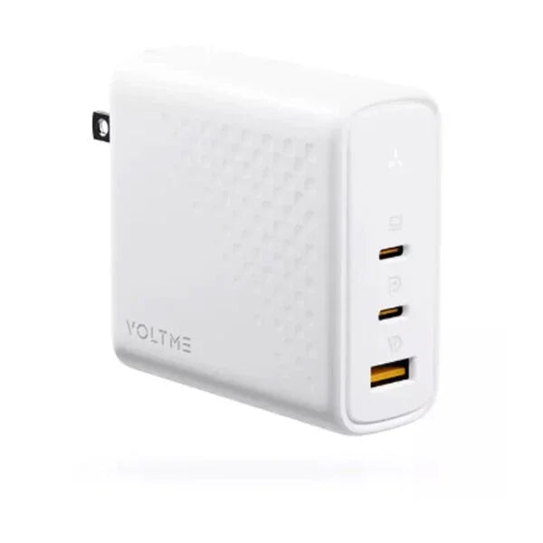 Voltme Revo 140 Triple-Port Wall Charger With GAN Tech 140W – White