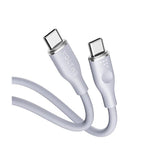 15851 | C2025 | Voltme Powelink Moss Liquid Silicon Cable Type C to Type C 3A | 1M | 60W | Gray
