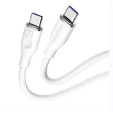 15853 | C2031 | Voltme Power Link Moss Liquid Silicon Cable USB C to Type C 5A | 1M | 100W | Emarker White