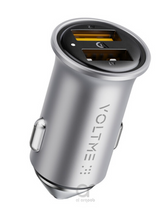 D2001 | Voltme Cazo 24 AA Car Charger 24W | Silver Grey