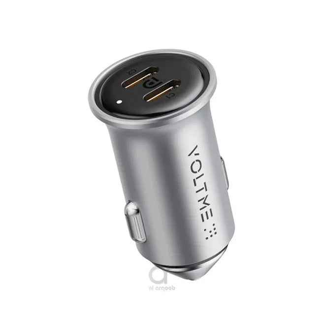 Voltme Cazo 30 CC Car Charger (30W) - Silver Grey