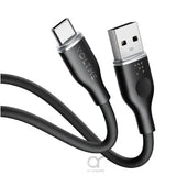 كابل Voltme Powerlink Moss Liquid Silicon USB A إلى Type C 3A / 1M (60W) أسود