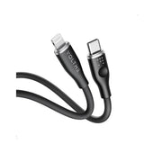 15685 | C2099 | Voltme Powerlink Moss Liquid Silicon Cable USB C to Lightning 3A | 1.2 M Zinc-Alloy Connector | Black