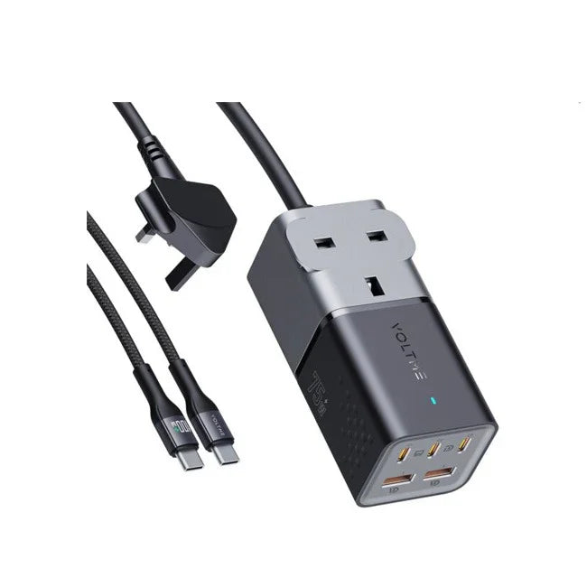 شريط طاقة Voltme VITO Go 75W EzTravel 6 في 1 (المملكة المتحدة) - أسود
