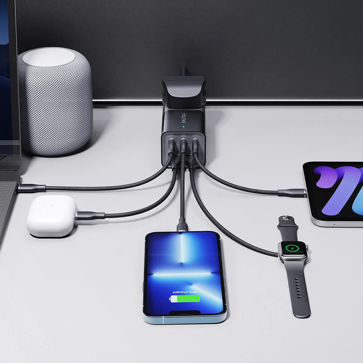 شريط طاقة Voltme VITO Go 75W EzTravel 6 في 1 (المملكة المتحدة) - أسود