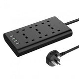 شريط الطاقة Choetech مزود بـ 6 منافذ في المملكة المتحدة و4 منافذ USB TP-FA4U6K