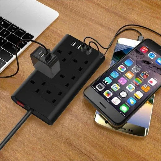 شريط الطاقة Choetech مزود بـ 6 منافذ في المملكة المتحدة و4 منافذ USB TP-FA4U6K